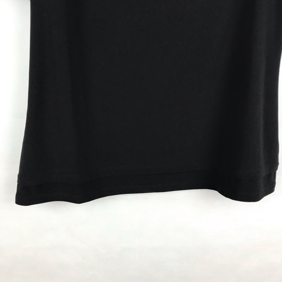 🆕 Macy's Asymmetric cold shoulder top black - Picture 5 of 8